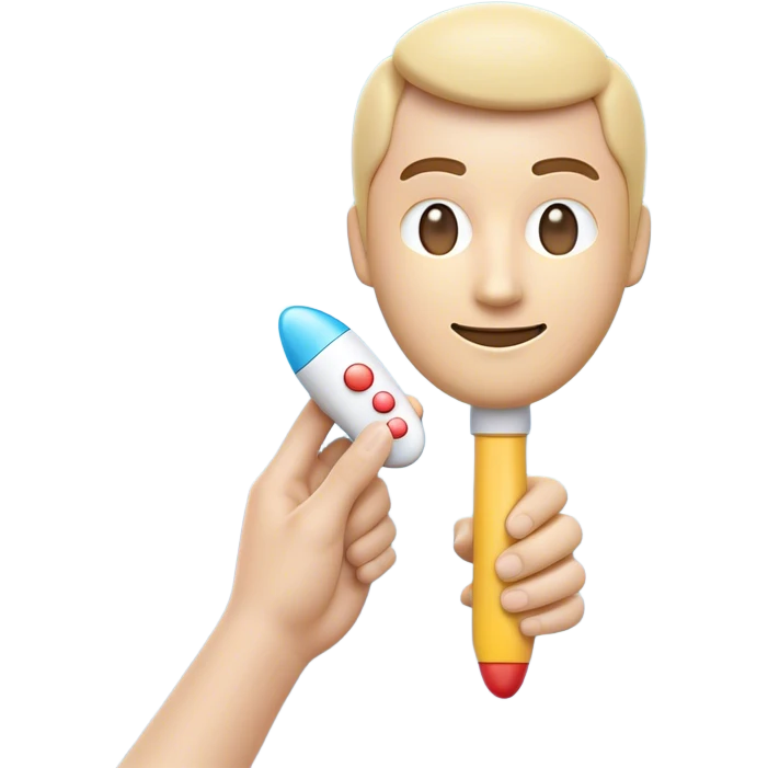 Clash of Clans aesthetic: Cinematic Playful Wii Nunchuk Portrait Emoji, rendered in a 3D vector-style similar to standard emojis with minimal shading and bold, simplified shapes. A compact, distinct form with signature details, softly glowing with a nostalgic gaming charm. Simplified yet unmistakably iconic, highly detailed and consistent, glowing with a soft radiance and high shine. Stylized with a touch of retro gaming magic and a soft glowing outline, capturing the essence of a beloved gaming relic with a friendly, playful manner! emoji