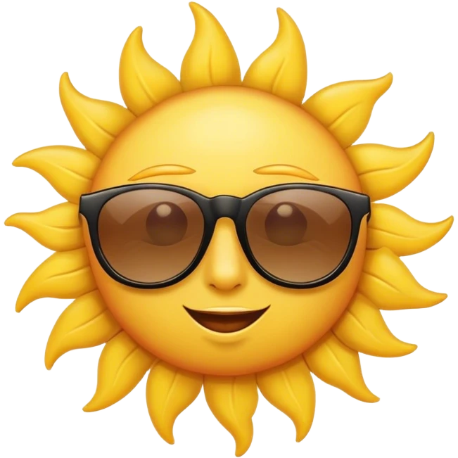 sun with glsses emoji