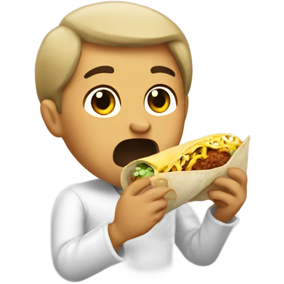 Eating a burrito quickly  emoji