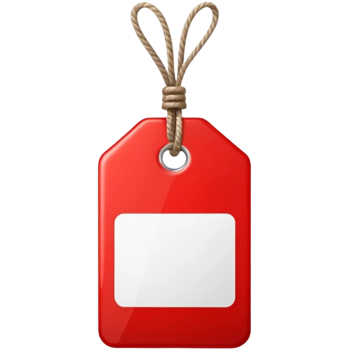 red white Price tag emoji