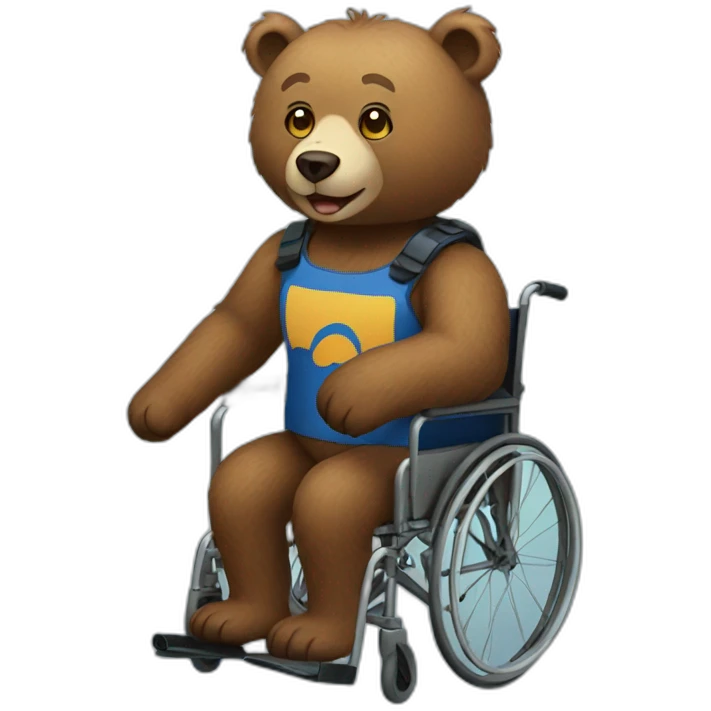 Disabled bear emoji