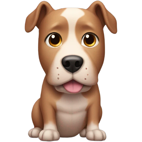 A dog that looks like a pig emoji