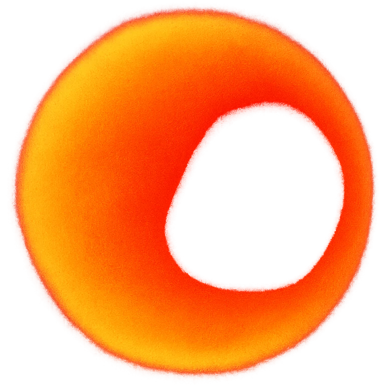 A sphere in thermal camera colors, orange and red gradient emoji