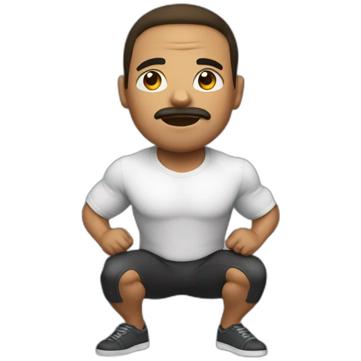 Squats with rod emoji