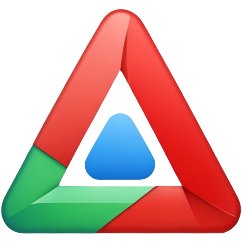 Red triangle green rectangle blue oval collage emoji