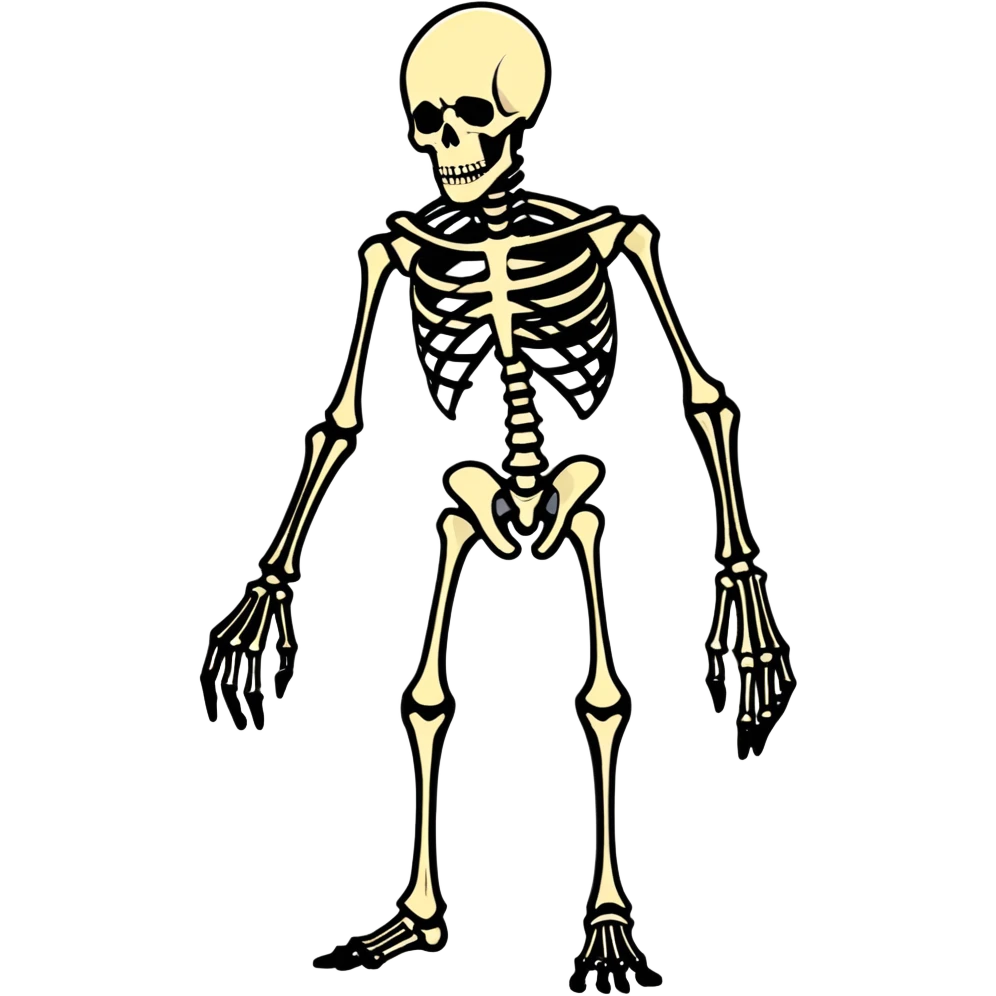 Eren Jeager's Founder Titan form, skeletal giant with exposed spine and ribs emoji