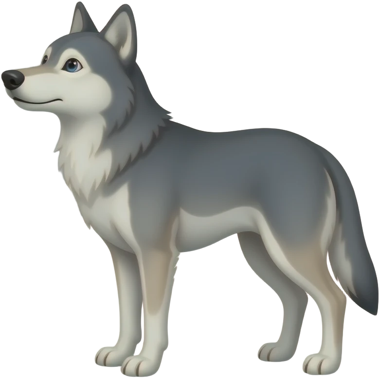 lobo de pie tocando una puerta emoji