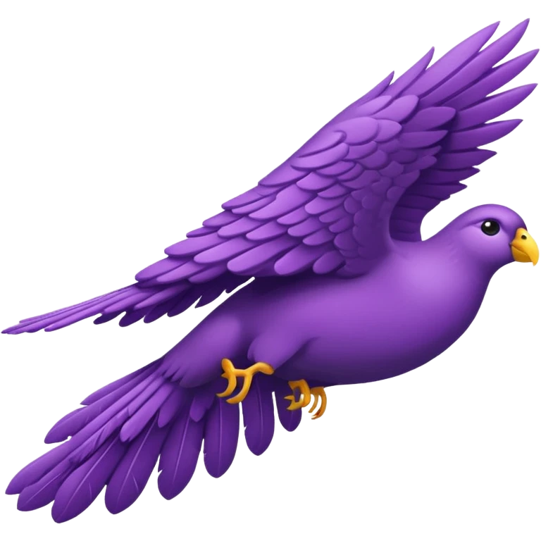 una pluma de ave morada emoji