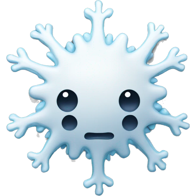 Melting snowflake emoji