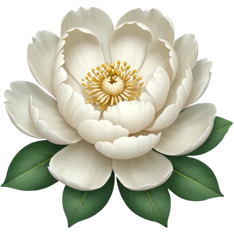 White peony that looks elegant emoji