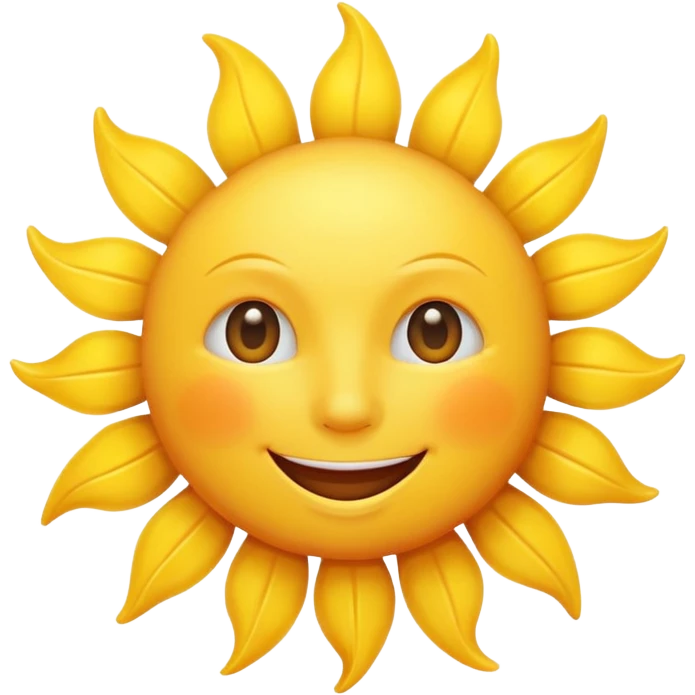 smiling sun emoji, simple and cheerful emoji