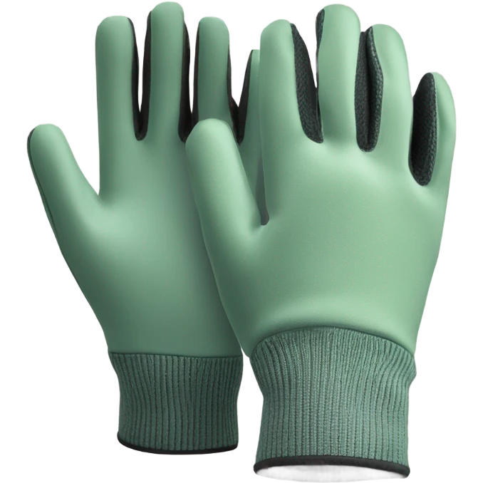 Sage green garden gloves emoji