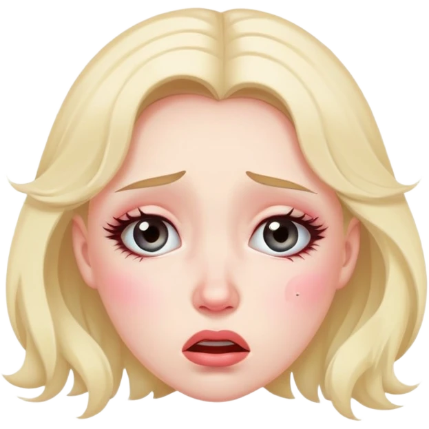 Crying coquette emoji