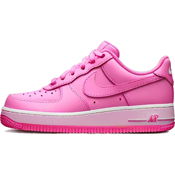 Nike Air Force 1 pink emoji