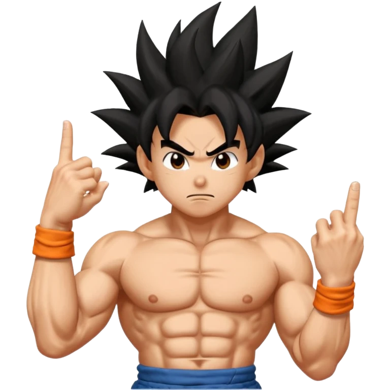 Goku middle finger  emoji
