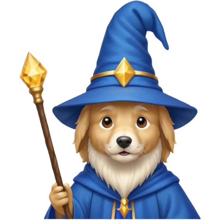 Dog wizard emoji