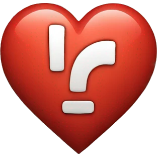 Heart with an L in it emoji