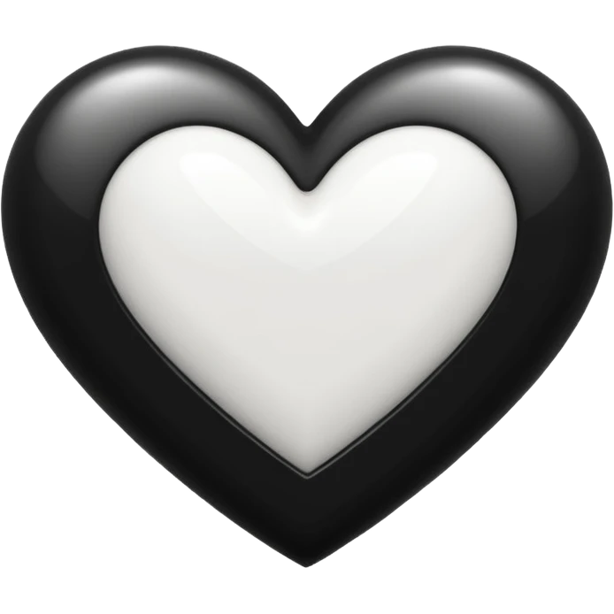 Black and white heart emoji