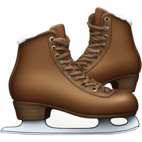 two winter brown skates emoji