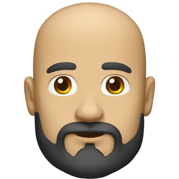 Crown Bald head doctor tan skin crown black beard emoji