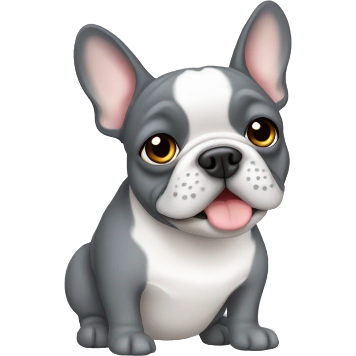Grey frenchie emoji