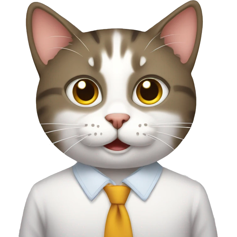 cat studing for english exam emoji