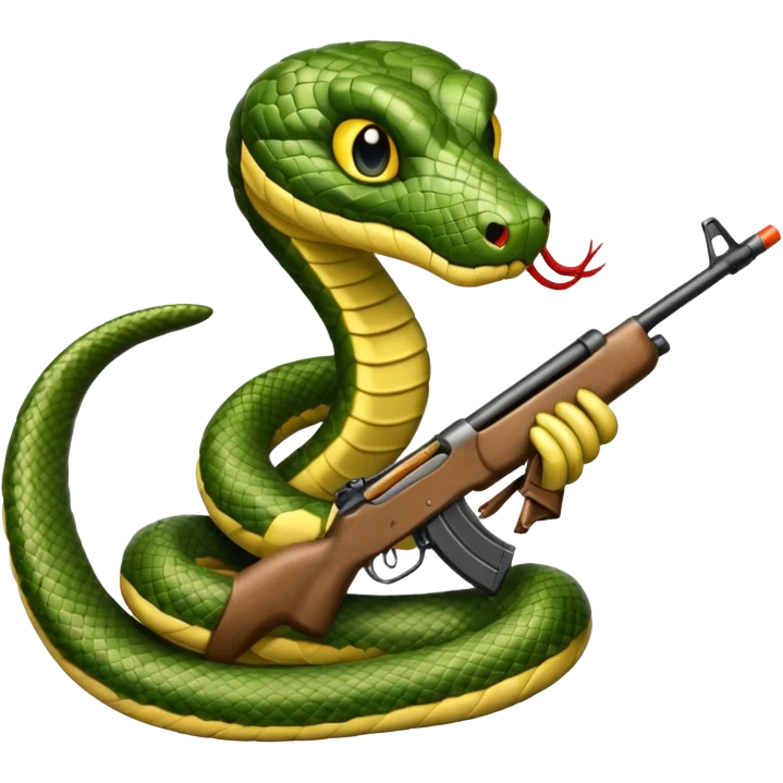 A snake sniper emoji