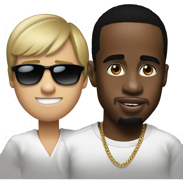 P. diddy with justin biber emoji