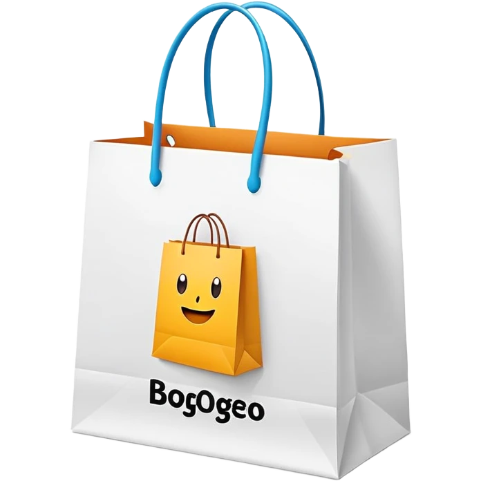 shopping bags with BOGO label, Buy One Get One Free promotion emoji