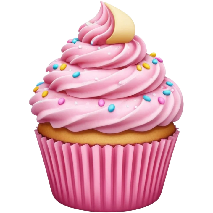 Cupcake with pink icing emoji