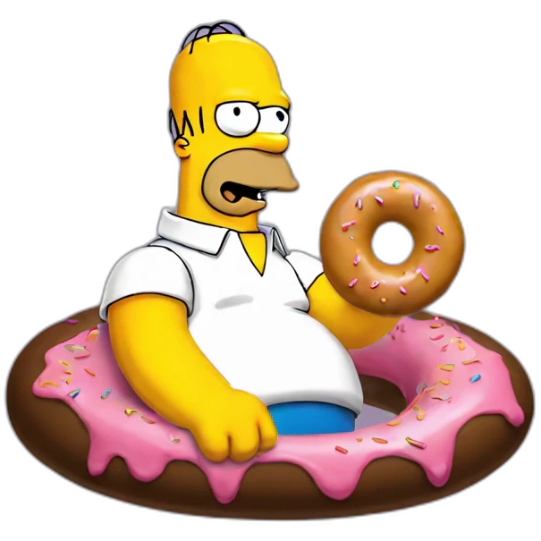 Homer simpsons with donut emoji