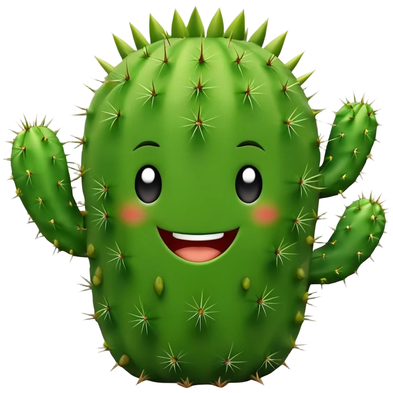 Happy cactus emoji