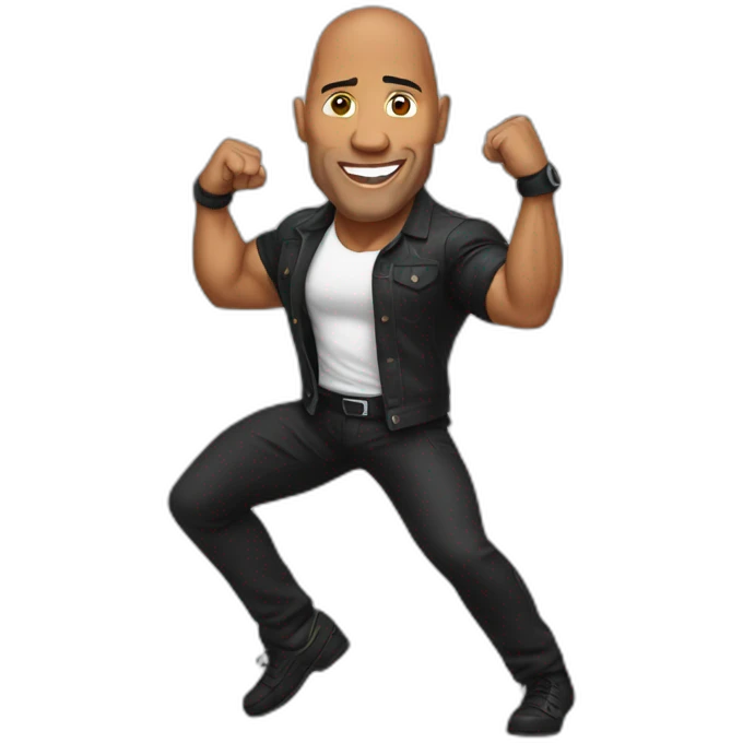 The rock dancing emoji