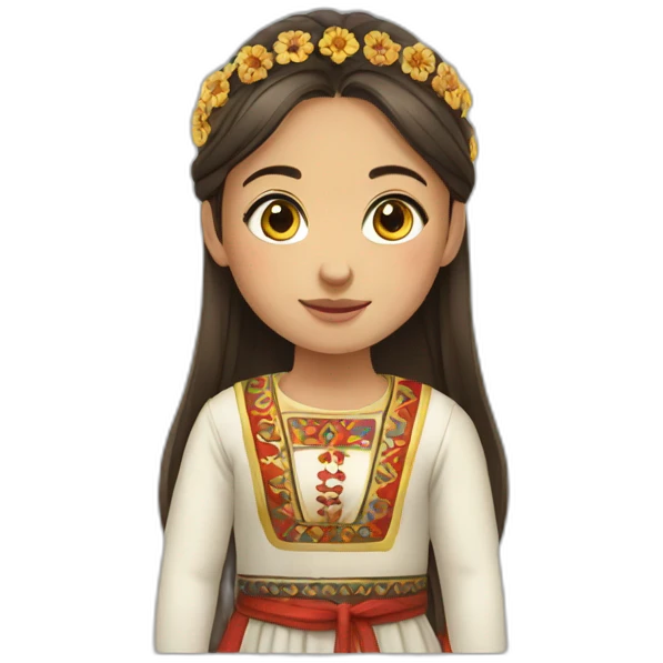 kavkaz girl in osetian costume emoji