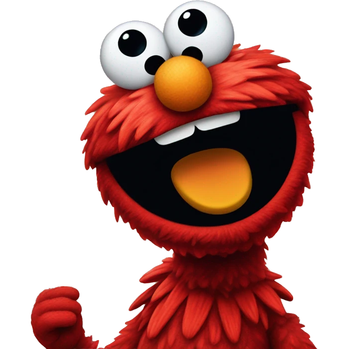 Elmo singing a song emoji