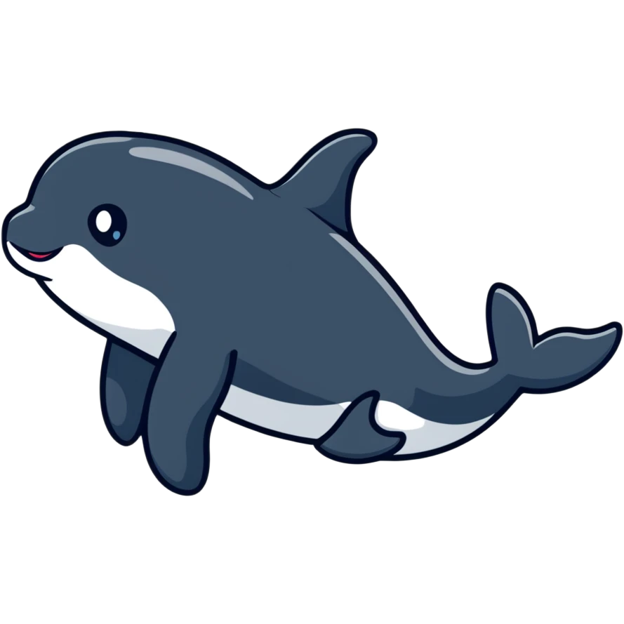 orca cartoon sticker emoji