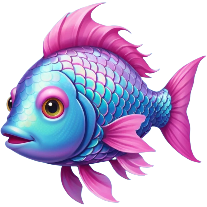fish with pink hair emoji