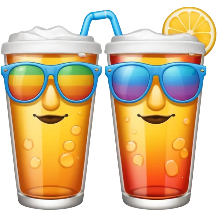 drink holders with sunglasses tattoto gay emoji
