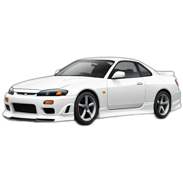 Nissan Silvia S15 white emoji