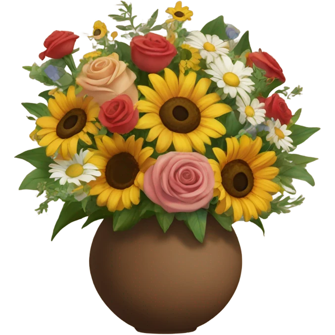 Bouquet brown square emoji