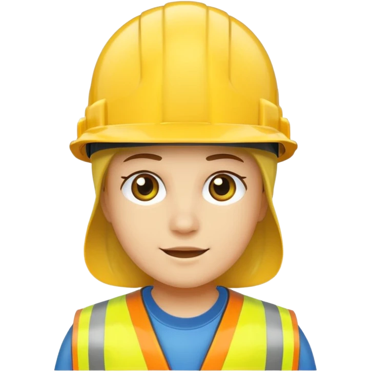construction hat without guy, front facing transparent emoji