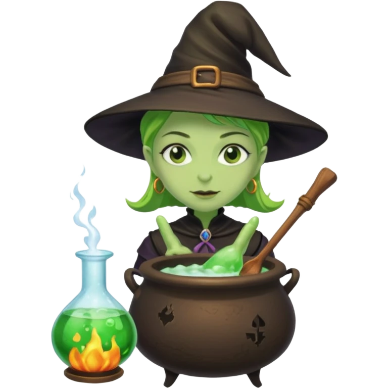 green witch cooking potion emoji