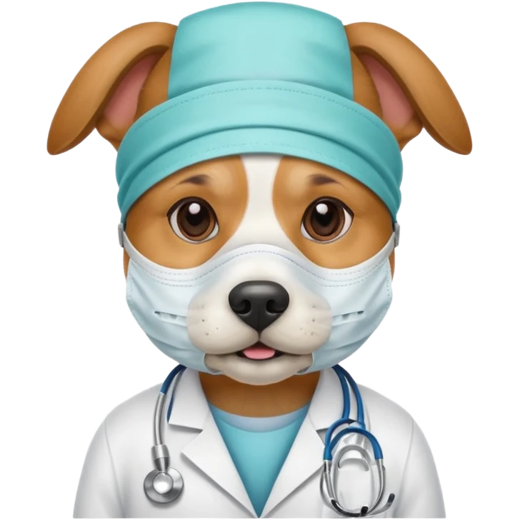 doctor dog Wearing Medical Mask emoji