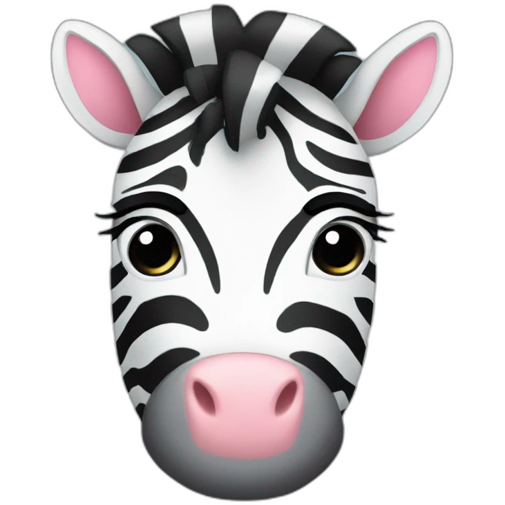 Cute zebra emoji