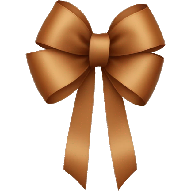 Brown ribbon bow  emoji