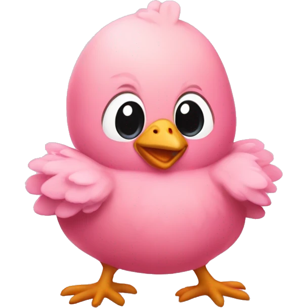 cutsey pink chick (baby chicken) emoji