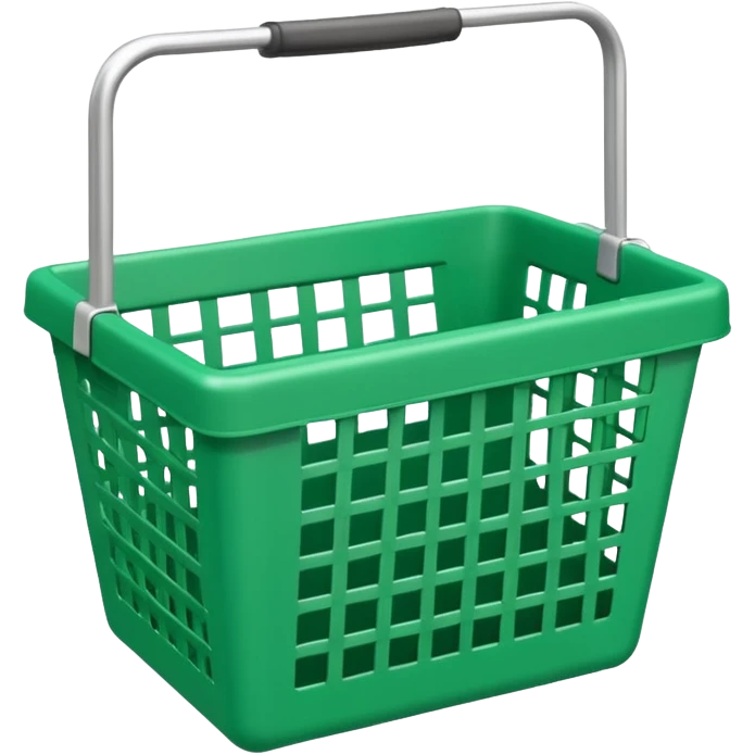 AN EMPTY GREEN SHOPPING BASKET emoji