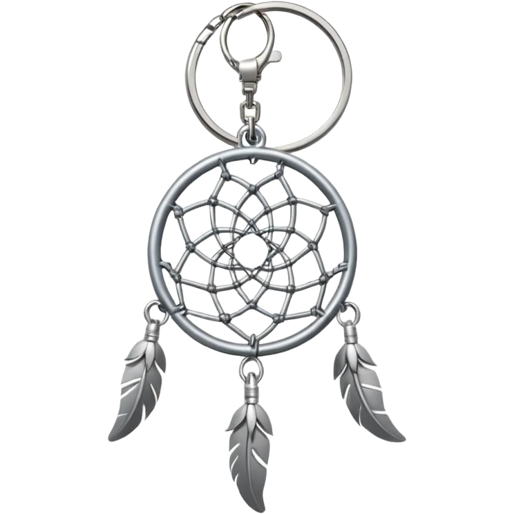 Realistic Mini metallic Dreamcatcher keychain  emoji