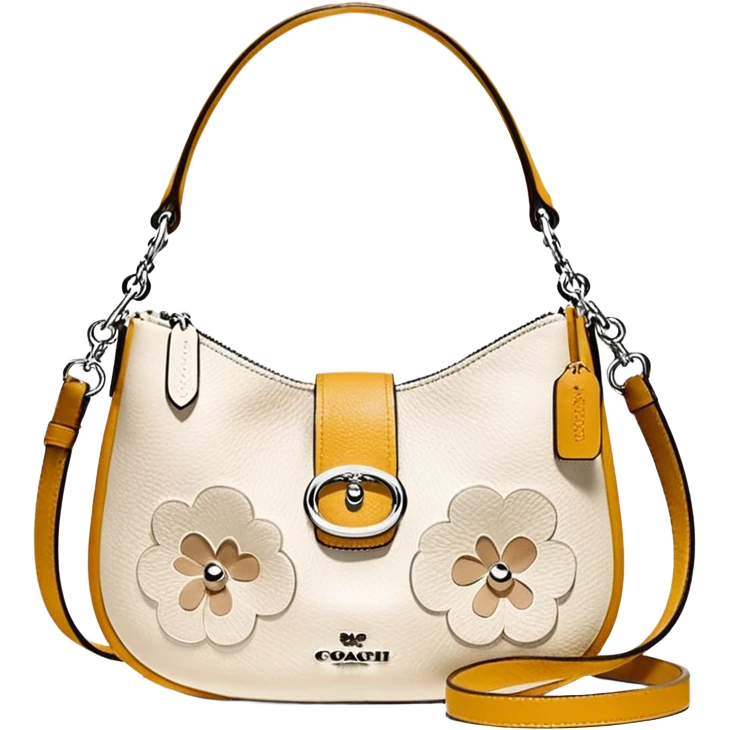 Coach Women's Hadley Mini Crossbody Bag in Pebbled Leather all white beige
 emoji