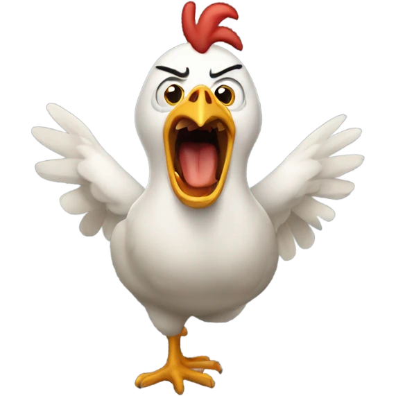 Screaming chicken emoji